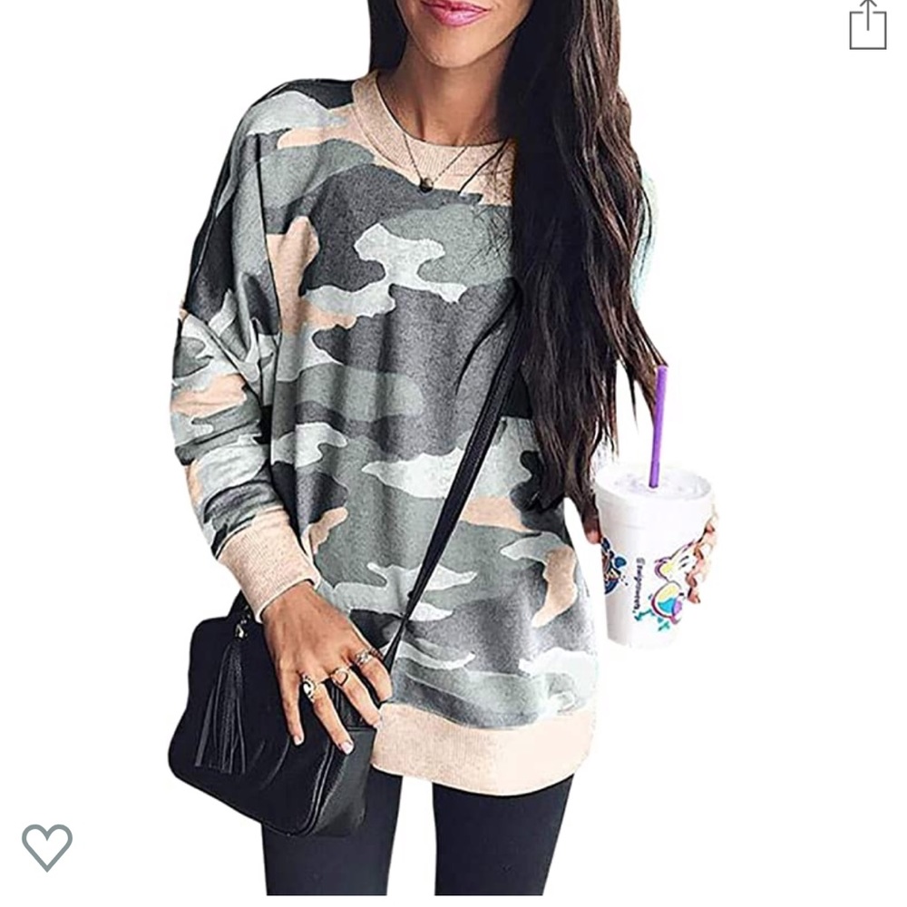 Women’s Camouflage Print Casual Top